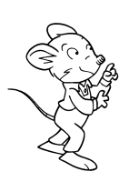 A coloring page of geronimo stilton